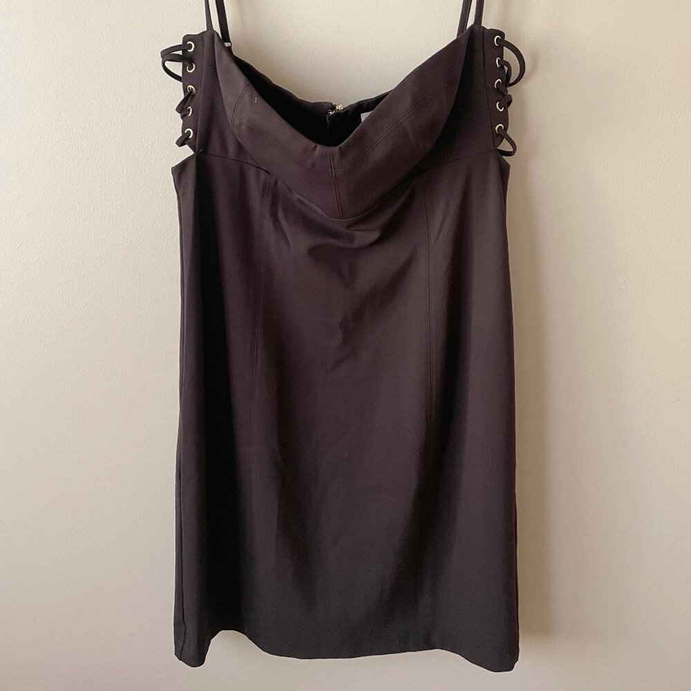 Anthropologie Sleeveless Corset Slim Knee-Length Black Dress By Maeve size XL - Picture 8 of 9